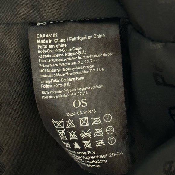 MAISON SCOTCH & Soda Faux Fur Colorful Coat Sz OS S M Winter Festival Concert - Picture 13 of 16